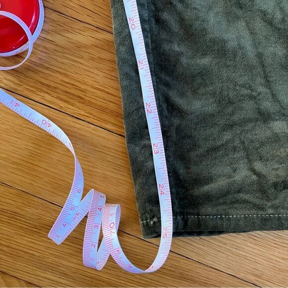 L’agence Margot High Rise Ivy Green Velvet Stretch Denim Pants Size 28 - Picture 9 of 11